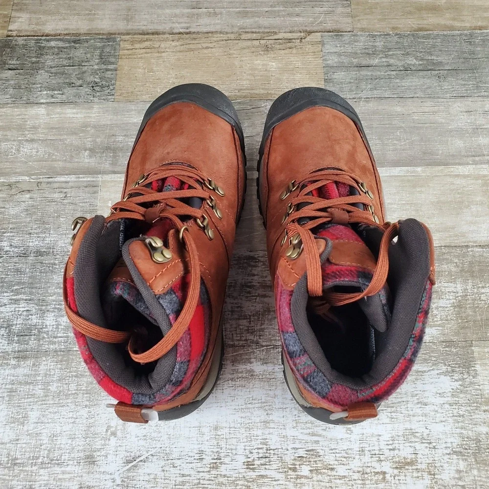 Keen Kaci III Winter‎ Womens Hiking Boots Sz 10 Tortoise Shell Red Waterproof